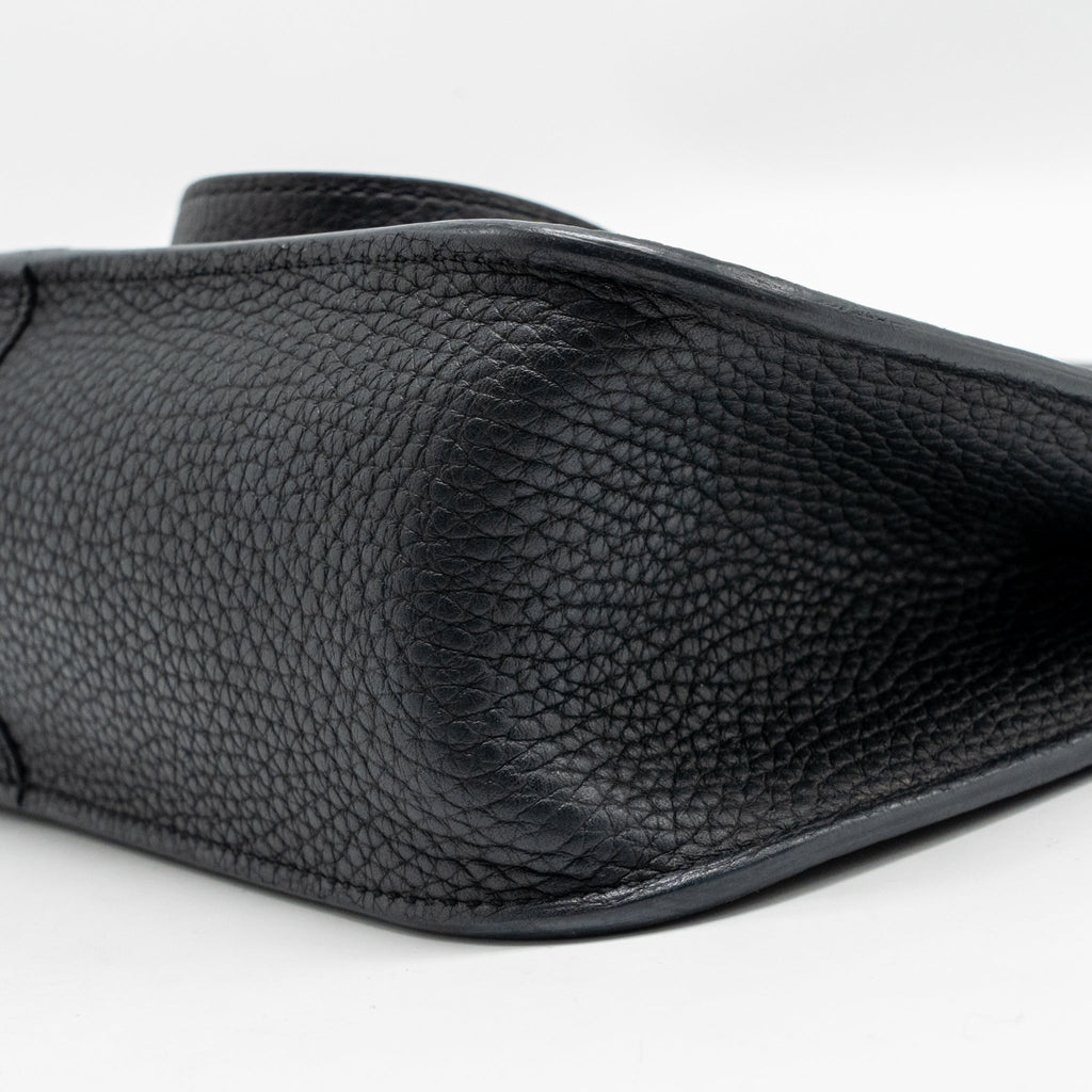 Hermes Halzan 25 Clemence Black GHW