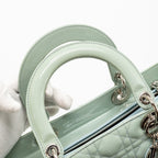 DIOR LARGE LADY DIOR PATENT LIGHT BLUE SHW