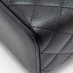 CHANEL LONG VANITY CASE CAVIAR BLACK LGHW