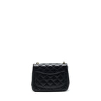 CHANEL 22C MINI SQUARE FLAP BAG LAMBSKIN BLACK LGHW(MICROCHIP)