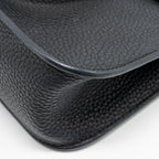 Hermes Halzan 25 Clemence Black GHW