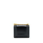CHANEL 22P MINI BOY CHAIN HANDBAG CALFSKIN BLACK GHW