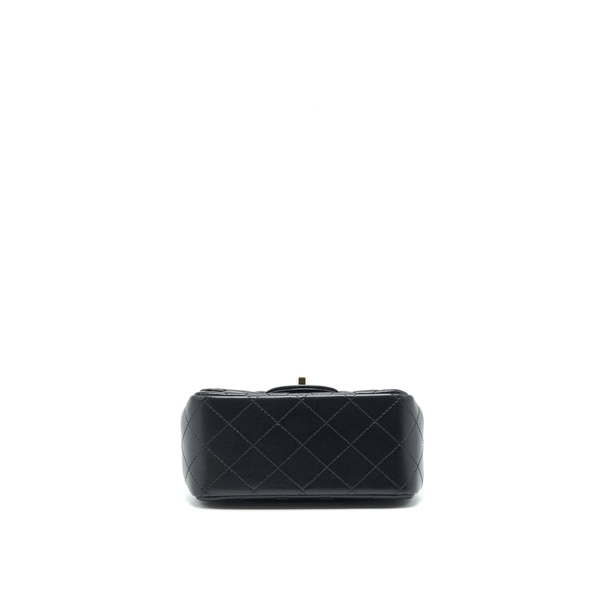 CHANEL 22C MINI SQUARE FLAP BAG LAMBSKIN BLACK LGHW(MICROCHIP)