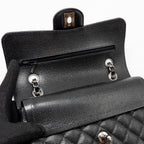 CHANEL SMALL CLASSIC DOUBLE FLAP BAG CAVIAR BLACK SHW