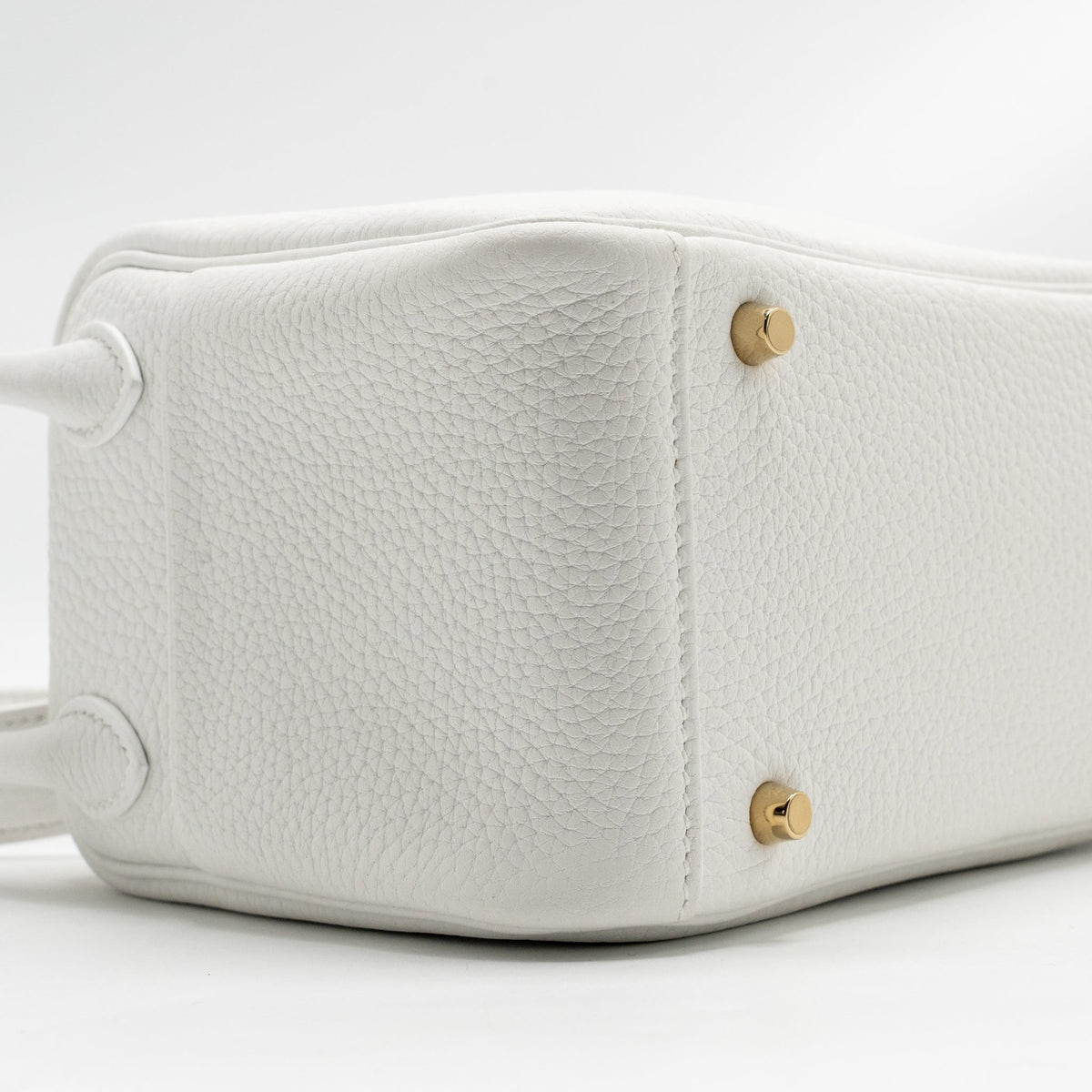 Hermes Mini Lindy clemence New White GHW