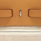 HERMES HERBAG 31 ZIP BAG CANVAS ECRU BEIGE/ NATURAL SABLE SHW
