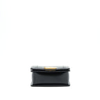 CHANEL 22P MINI BOY CHAIN HANDBAG CALFSKIN BLACK GHW