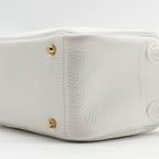 Hermes Mini Lindy clemence New White GHW
