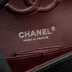 CHANEL SMALL CLASSIC DOUBLE FLAP BAG CAVIAR BLACK SHW