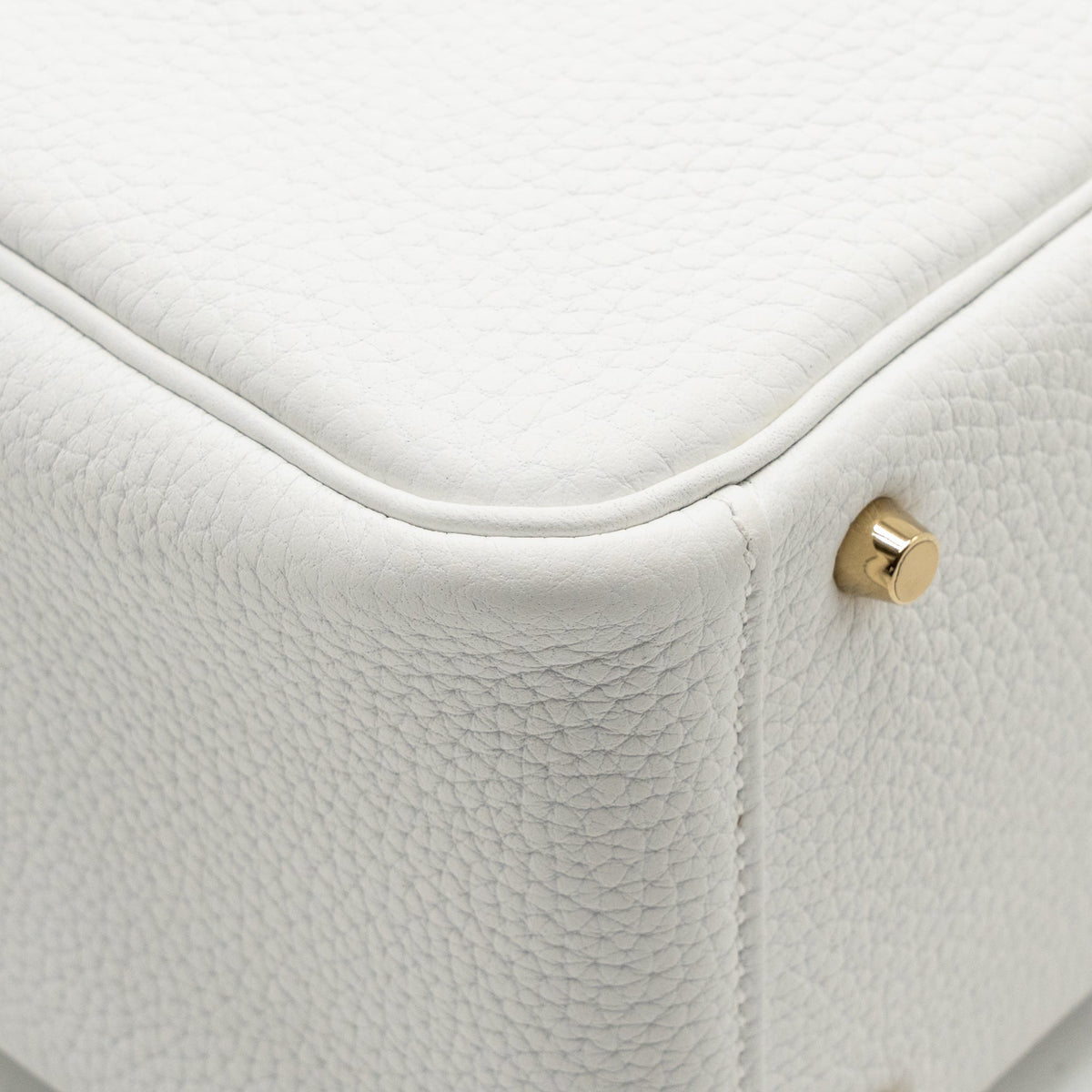 Hermes Mini Lindy clemence New White GHW