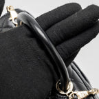 CHANEL SMALL COCO HANDLE CAVIAR BLACK LGHW (MICROCHIP)