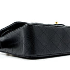 CHANEL MEDIUM CLASSIC DOUBLE FLAP BAG CAVIAR BLACK GHW