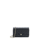 CHANEL 3 IN 1 WALLET ON CHAIN CAVIAR BLACK LGHW