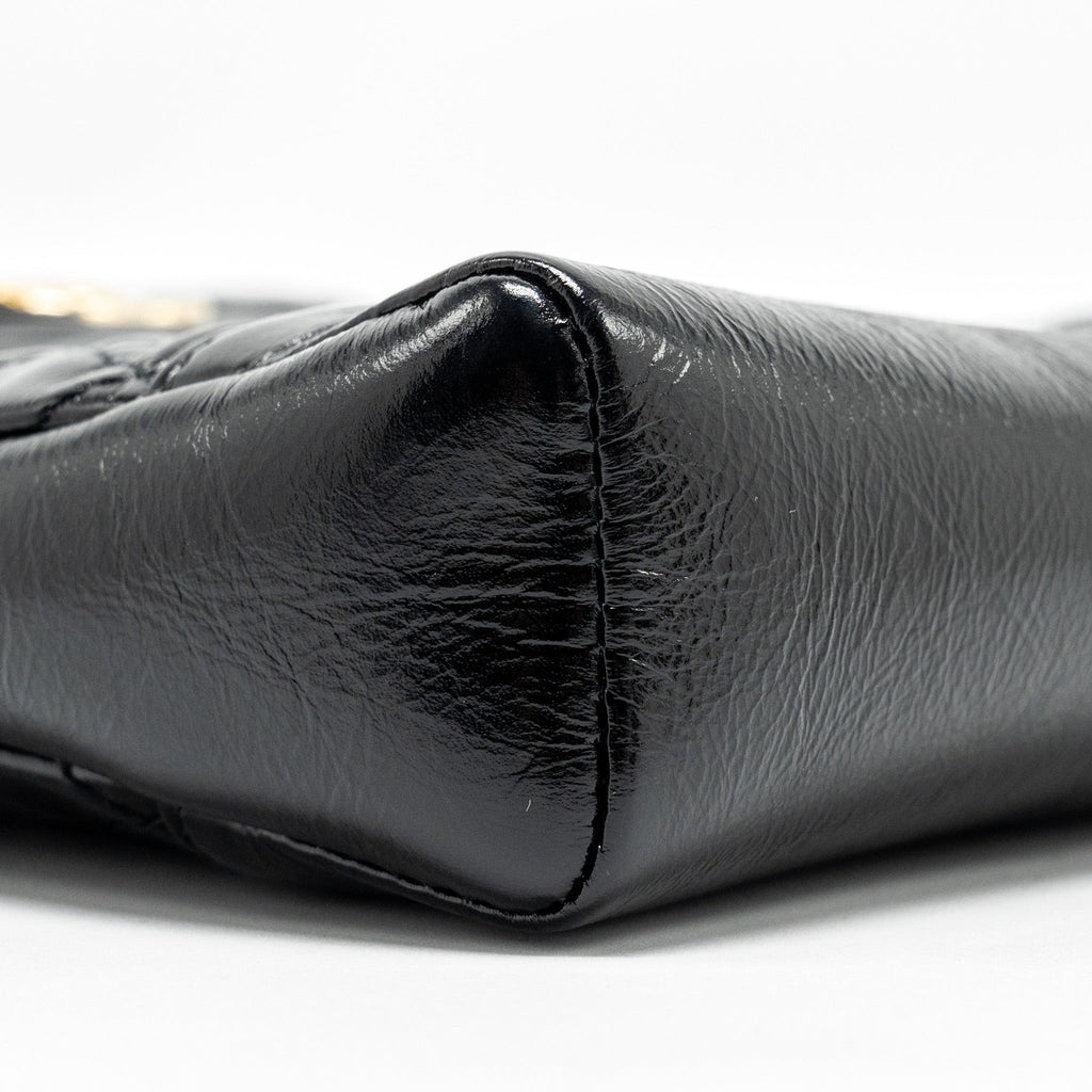 CHANEL MINI 31 BAG SHINY CALFSKIN BLACK LGHW (MICROCHIP)