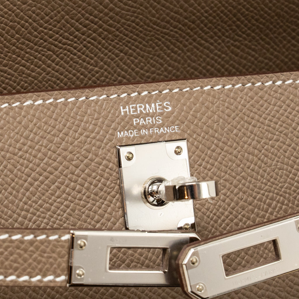 Hermes Kelly 25 Epsom etoupe SHW