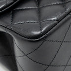 CHANEL MINI SQUARE FLAP BAG LAMBSKIN BLACK LGHW (MICROCHIP)
