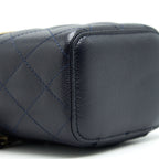 CHANEL SMALL VANITY WITH CHAIN NAVY BLUE WITH LGHW