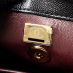 CHANEL SMALL COCO HANDLE CAVIAR BLACK LGHW (MICROCHIP)