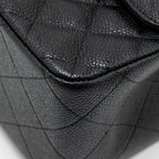 CHANEL JUMBO CLASSIC DOUBLE FLAP BAG CAVIAR BLACK GHW