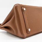 HERMES BIRKIN 25 OFFICER TOGO/SWIFT GOLD/AMBRE SHW