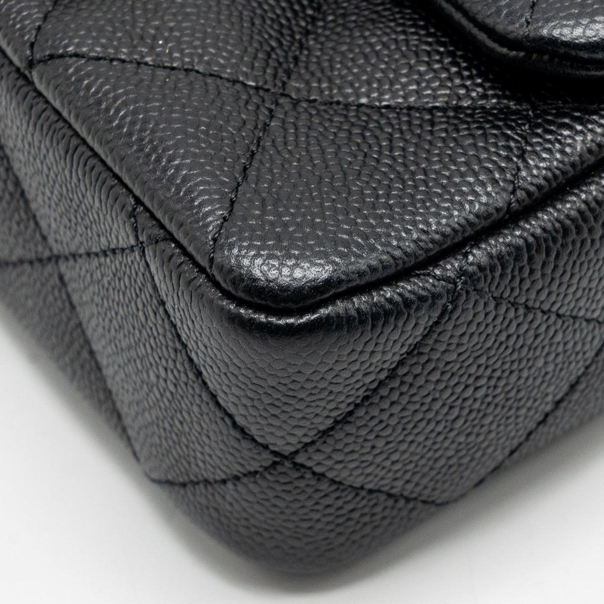 CHANEL COCO LOVE MINI FLAP BAG ADJUSTABLE CHAIN CAVIAR BLACK GHW (MICROCHIP)