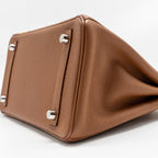 HERMES BIRKIN 25 OFFICER TOGO/SWIFT GOLD/AMBRE SHW