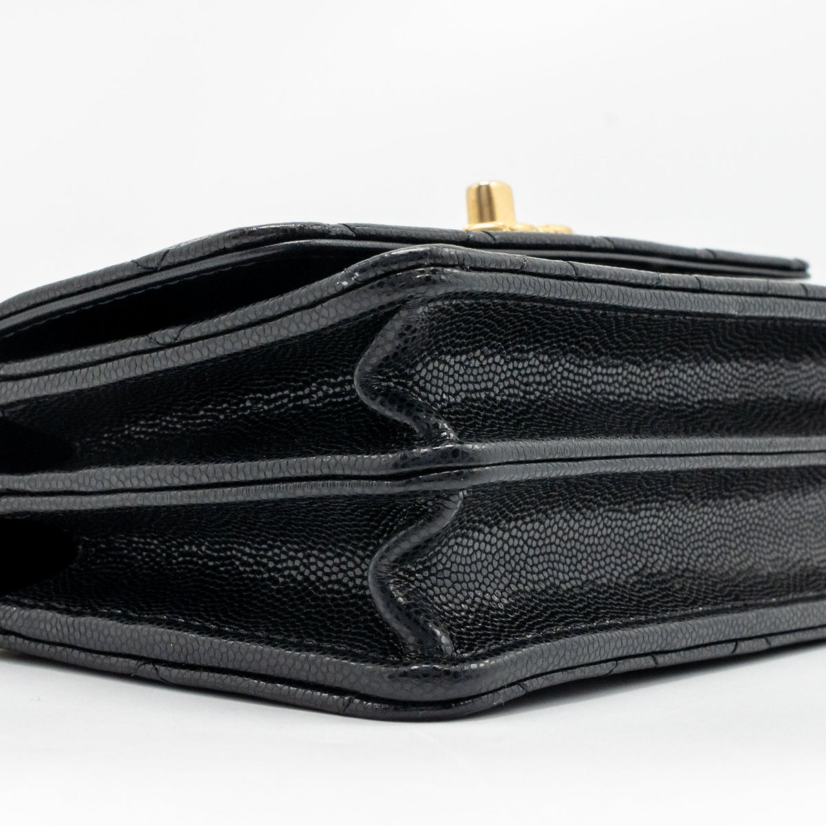 Chanel 23a mini wallet on chain caviar black GHW (microchip)