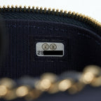 CHANEL SMALL VANITY WITH CHAIN NAVY BLUE WITH LGHW