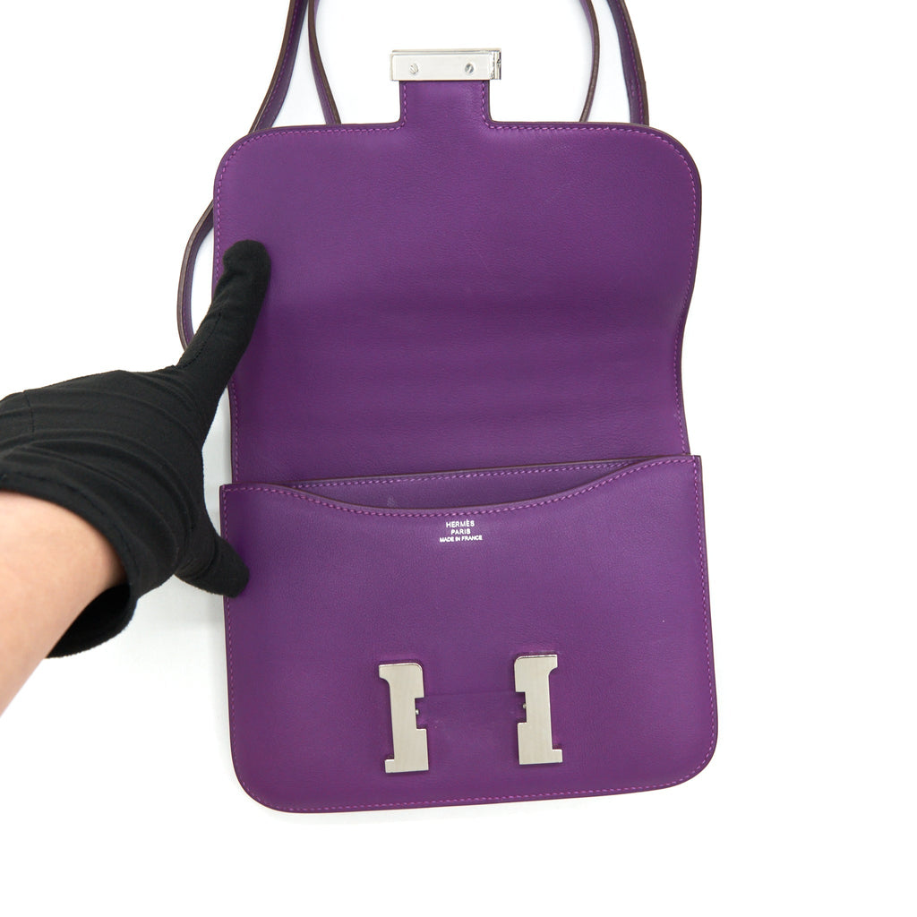 Hermes mini Constance Swift p9 anemone SHW