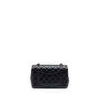 CHANEL MINI RECTANGULAR FLAP BAG LAMBSKIN BLACK GHW