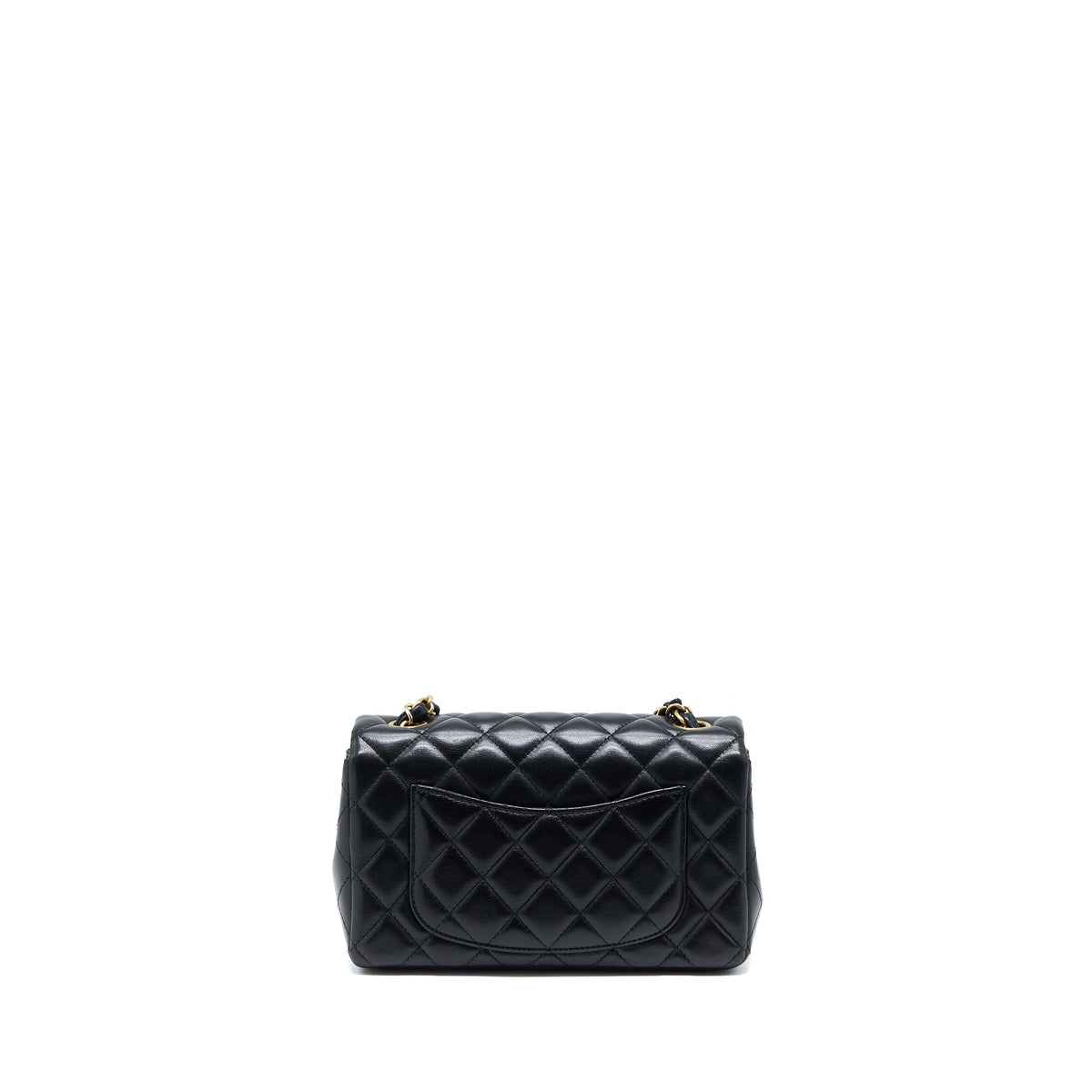 CHANEL MINI RECTANGULAR FLAP BAG LAMBSKIN BLACK GHW
