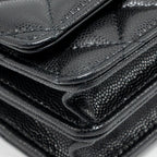 Chanel 23a mini wallet on chain caviar black GHW (microchip)