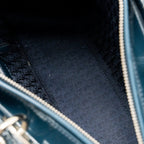 Dior Large Lady Dior Cannage Patent Blue SHW
