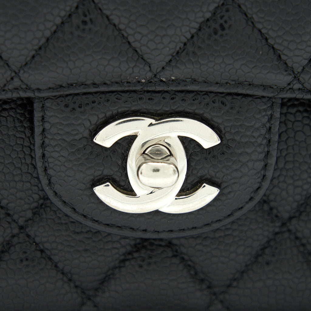 CHANEL MEDIUM CLASSIC DOUBLE FLAP CAVIER SHW