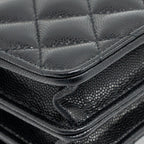 Chanel 23a mini wallet on chain caviar black GHW (microchip)