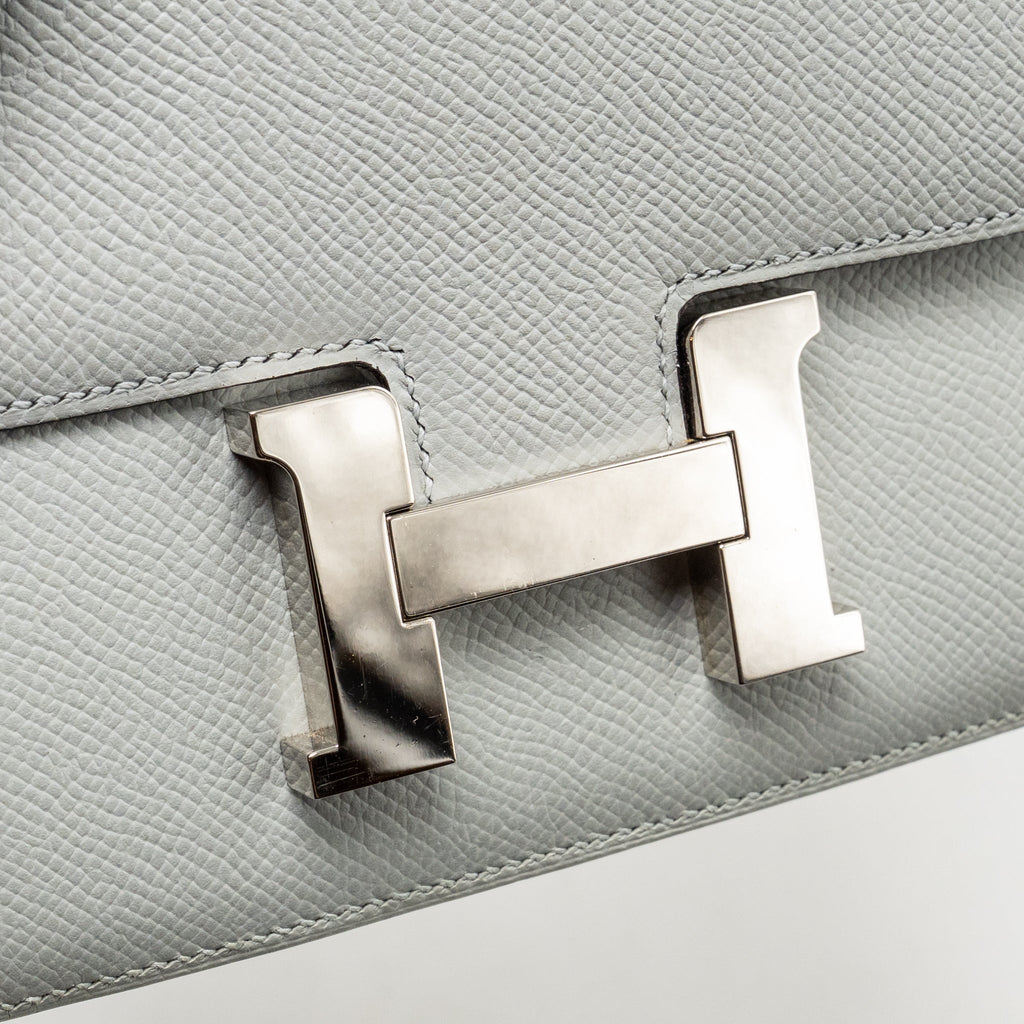 Hermes Mini Constance Epsom 8U Bleu Glacier SHW