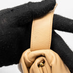 BOTTEGA VENETA THE MINI POUCH BELT BAG CALFSKIN BEIGE GHW
