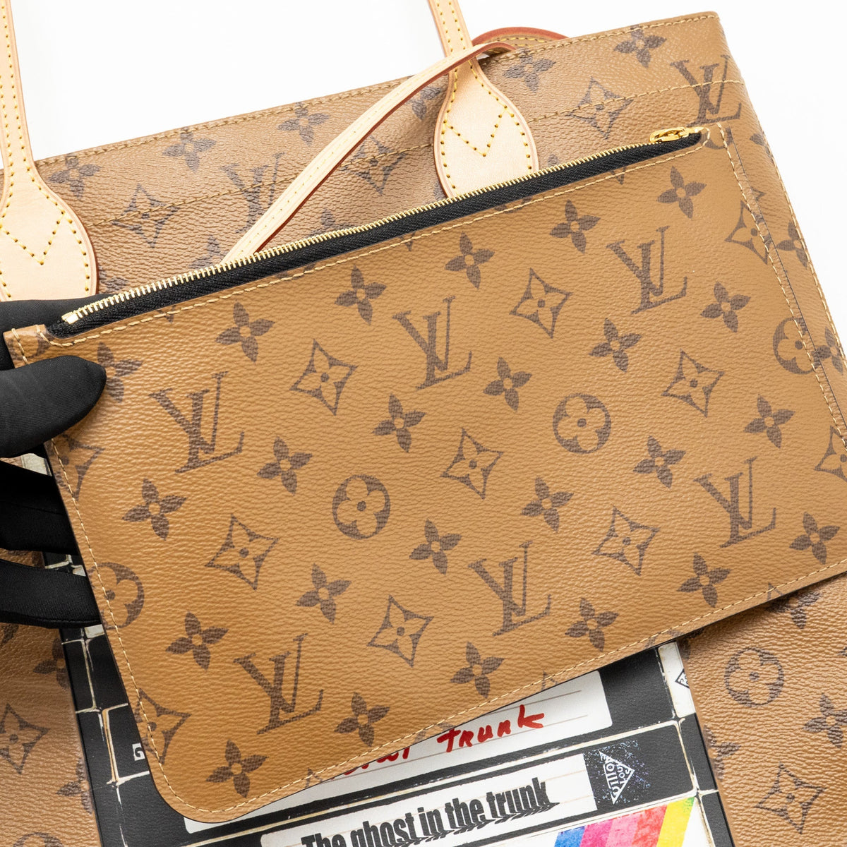 Louis Vuitton Carry It Tote VHS Tapes Print Monogram Reverse Canvas/Leather GHW