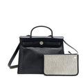 HERMES HERBAG ZIP 31 CANVAS/LEATHER BLACK SHW