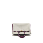 Hermes Birkin 25 Special Order Chèvre Mysore Gris Perle/Anemone LGHW
