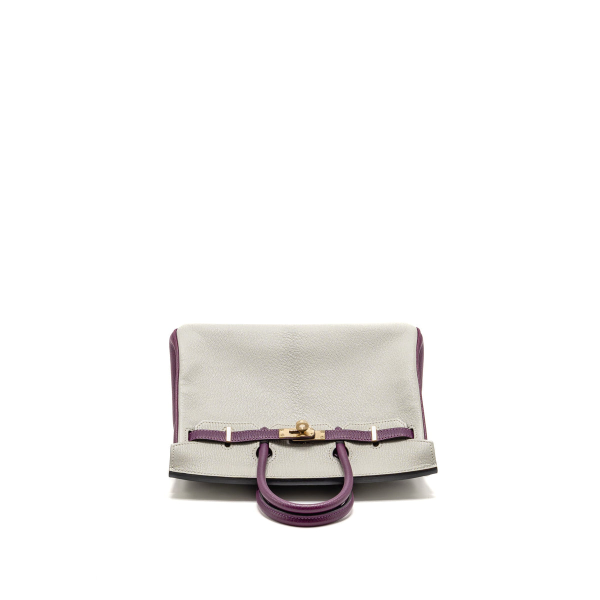 Hermes Birkin 25 Special Order Chèvre Mysore Gris Perle/Anemone LGHW