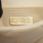 CHANEL SMALL 19 BAG 19K SHINY GOATSKIN BEIGE GHW