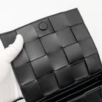 BOTTEGA VENETA SMALL CASSETTE BAG LAMBSKIN BLACK GHW