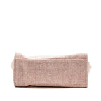Chanel Large Deauville Tote Shopping Bag Canvas / Calfskin Pink LGHW