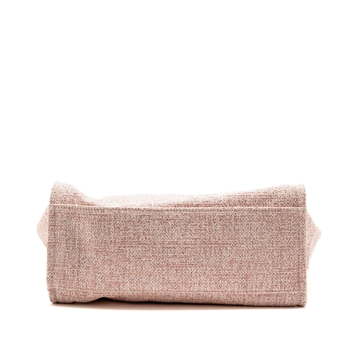 Chanel Large Deauville Tote Shopping Bag Canvas / Calfskin Pink LGHW