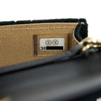 CHANEL VELVET PEARL CRUSH MINI BELT BAG BLACK WITH LGHW