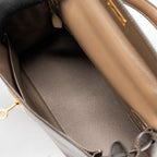 HERMES KELLY 28 TADELAKT ETOUPE GHW