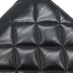 CHANEL VINTAGE QUILTED MINI FLAP BAG WITH CHAIN LAMBSKIN BLACK GHW