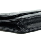 CHANEL WALLET ON CHAIN CAVIER BLACK WITH GHW