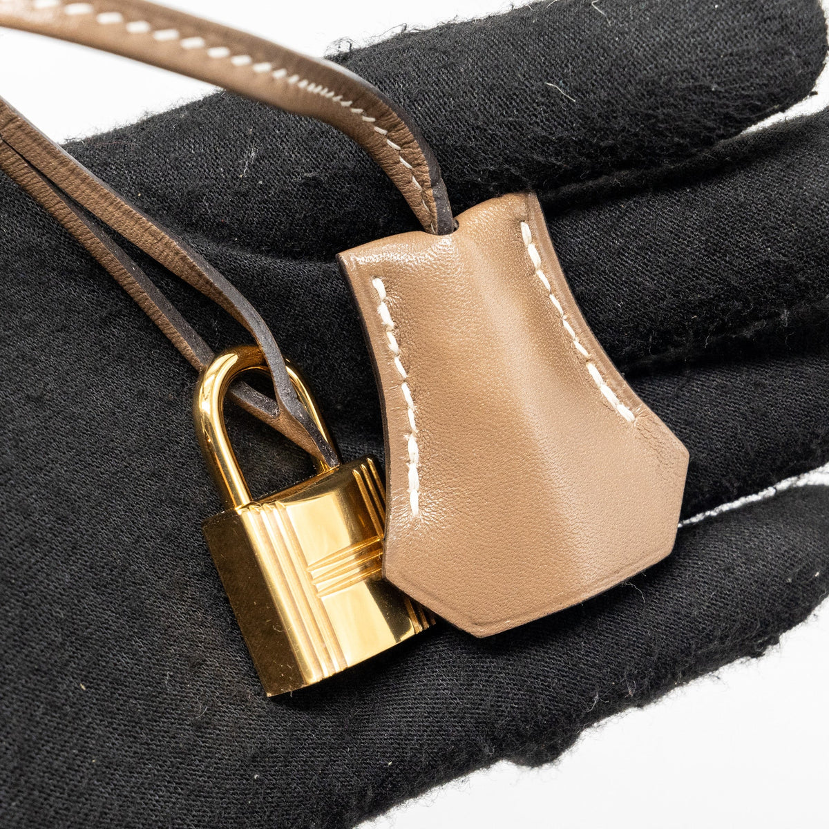 HERMES KELLY 28 TADELAKT ETOUPE GHW